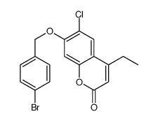 7-[(4-bromophenyl)methoxy]-6-chloro-4-ethylchromen-2-one结构式