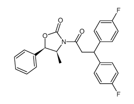 (4S,5R)-3-(3,3-bis(4-fluorophenyl)propanoyl)-4-methyl-5-phenyl-1,3-oxazolidin-2-one结构式