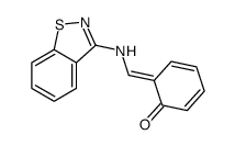 6-[(1,2-benzothiazol-3-ylamino)methylidene]cyclohexa-2,4-dien-1-one结构式