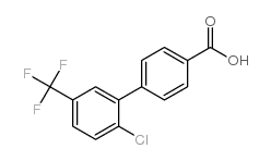 4-(2-Chloro-5-(trifluoromethyl)phenyl)benzoic acid结构式
