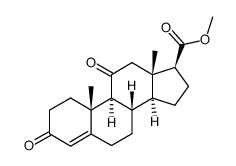 3,11-dioxo-21-nor-pregnen-(4)-oic acid-(20)-methyl ester结构式