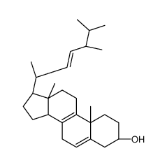 (22E,24R)-Ergosta-5,8,22-triene-3β-ol Structure
