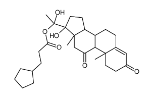 17,20-dihydroxypregn-4-ene-3,11,20-trione 20-(3-cyclopentylpropionate)结构式