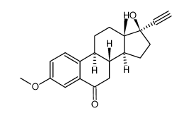 17α-ethinyl-17β-hydroxy-3-methoxyestra-1,3,5(10)-triene-6-one Structure