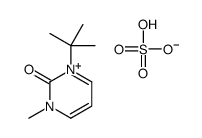 1-tert-butyl-3-methylpyrimidin-3-ium-2-one,hydrogen sulfate Structure