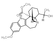 Ibogamine-18-carboxylicacid, 20-hydroxy-12-methoxy-, methyl ester, (20S)- structure