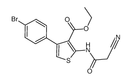 4-(4-bromophenyl)-2-(2-cyano-acetylamino)-thiophene-3-carboxylic acid ethyl ester图片