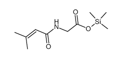 N-(3-Methyl-1-oxo-2-butenyl)glycine trimethylsilyl ester结构式
