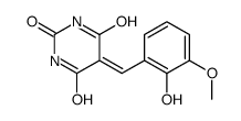 5-[(2-hydroxy-3-methoxyphenyl)methylidene]-1,3-diazinane-2,4,6-trione结构式