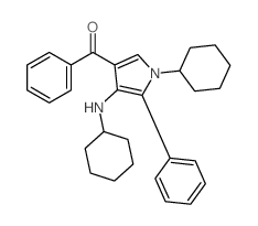 [1-cyclohexyl-4-(cyclohexylamino)-5-phenyl-pyrrol-3-yl]-phenyl-methanone结构式