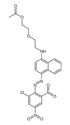 2-[2-[[4-(2-chloro-4,6-dinitro-phenyl)diazenylnaphthalen-1-yl]amino]et hoxy]ethyl acetate Structure