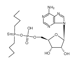 adenosine 5'-phosphoric di-n-butylphosphinothioic anhydride Structure