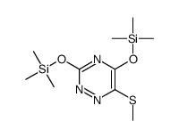 trimethyl-[(6-methylsulfanyl-3-trimethylsilyloxy-1,2,4-triazin-5-yl)oxy]silane Structure