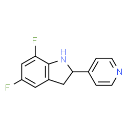 1H-Indole,5,7-difluoro-2,3-dihydro-2-(4-pyridinyl)-(9CI)结构式