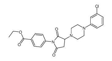 ethyl 4-[3-[4-(3-chlorophenyl)piperazin-1-yl]-2,5-dioxopyrrolidin-1-yl]benzoate Structure