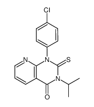 1-(4-chloro-phenyl)-3-isopropyl-2-thioxo-2,3-dihydro-1H-pyrido[2,3-d]pyrimidin-4-one结构式