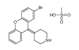 4-(2-bromoxanthen-9-ylidene)piperidine,methanesulfonic acid Structure