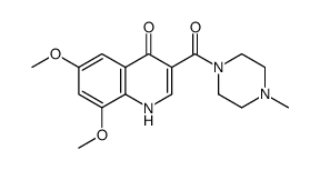 Piperazine, 1-[(4-hydroxy-6,8-dimethoxy-3-quinolinyl)carbonyl]-4-methyl- (9CI)结构式