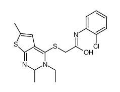 Acetamide, N-(2-chlorophenyl)-2-[(5-ethyl-2,6-dimethylthieno[2,3-d]pyrimidin-4-yl)thio]- (9CI) picture