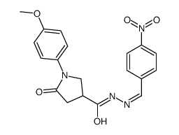 1-(4-methoxyphenyl)-N-[(E)-(4-nitrophenyl)methylideneamino]-5-oxopyrrolidine-3-carboxamide Structure