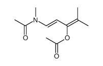 [1-[acetyl(methyl)amino]-4-methylpenta-1,3-dien-3-yl] acetate结构式