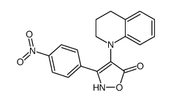 4-(3,4-dihydro-2H-quinolin-1-yl)-3-(4-nitrophenyl)-2H-1,2-oxazol-5-one结构式