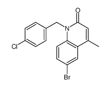 6-bromo-1-[(4-chlorophenyl)methyl]-4-methylquinolin-2-one Structure