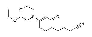 8-(2,2-diethoxyethylsulfanyl)-10-oxodec-8-enenitrile Structure