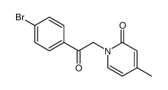 1-[2-(4-bromophenyl)-2-oxoethyl]-4-methylpyridin-2-one结构式