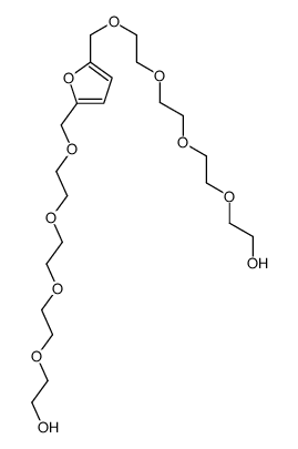 2-[2-[2-[2-[[5-[2-[2-[2-(2-hydroxyethoxy)ethoxy]ethoxy]ethoxymethyl]furan-2-yl]methoxy]ethoxy]ethoxy]ethoxy]ethanol Structure