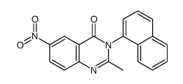 2-methyl-3-naphthalen-1-yl-6-nitroquinazolin-4-one结构式