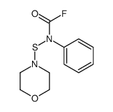 N-morpholin-4-ylsulfanyl-N-phenylcarbamoyl fluoride结构式