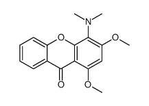 4-(dimethylamino)-1,3-dimethoxyxanthen-9-one结构式