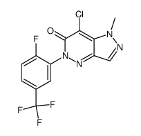 7-chloro-5-(2-fluoro-5-trifluoromethyl-phenyl)-1-methyl-1,5-dihydro-pyrazolo[4,3-c]pyridazin-6-one Structure