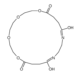 1,4,7,10-tetraoxa-15,18-diazacyclodocosane-11,14,19,22-tetrone结构式