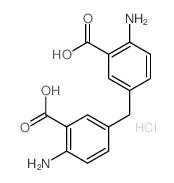 Benzoic acid, {3,3-methylenebis[6-amino-,} dihydrochloride Structure