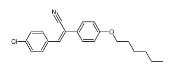 (Z)-3-(4-Chloro-phenyl)-2-(4-hexyloxy-phenyl)-acrylonitrile Structure