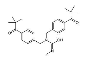 1,1-bis[[4-(2,2-dimethylpropanoyl)phenyl]methyl]-3-methylurea Structure