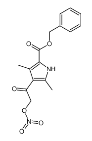 3,5-dimethyl-4-nitryloxyacetyl-pyrrole-2-carboxylic acid benzyl ester结构式