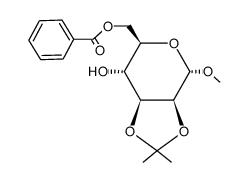 Methyl 6-O-benzoyl-2,3-O-isopropylidene-α-D-mannopyranoside Structure