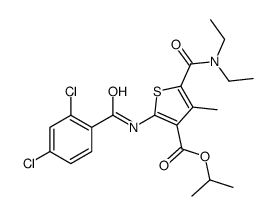 propan-2-yl 2-[(2,4-dichlorobenzoyl)amino]-5-(diethylcarbamoyl)-4-methylthiophene-3-carboxylate结构式