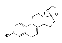 17,17-Ethylendioxy-oestra-1,3,5(10),7-tetraen-3-ol结构式