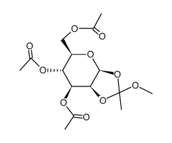 .alpha.-D-Glucopyranose, 1,2-O-(1S)-1-methoxyethylidene-, triacetate structure