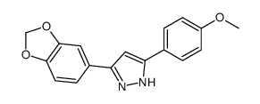3-(1,3-benzodioxol-5-yl)-5-(4-methoxyphenyl)-1H-pyrazole结构式