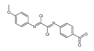 N'-(4-methoxyphenyl)-N-(4-nitrophenyl)ethanediimidoyl dichloride Structure