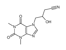 4-(1,3-dimethyl-2,6-dioxo-1,2,3,6-tetrahydro-purin-7-yl)-3-hydroxy-butyronitrile Structure