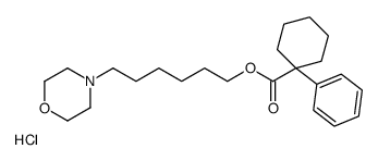 6-morpholin-4-ylhexyl 1-phenylcyclohexane-1-carboxylate,hydrochloride Structure