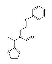 N-(2-phenylsulfanylethyl)-N-(1-thiophen-2-ylethyl)formamide Structure