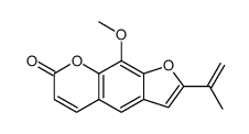 2-isopropenyl-9-methoxy-furo[3,2-g]chromen-7-one结构式