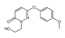 2-(2-hydroxyethyl)-6-(4-methoxyphenoxy)pyridazin-3-one结构式